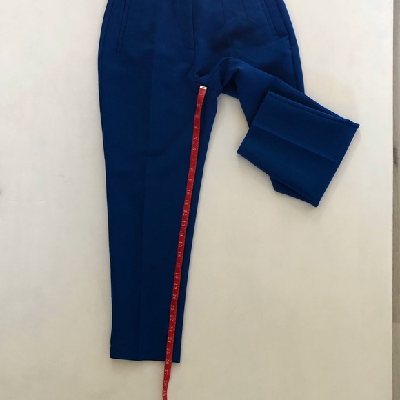 NWT Zara Cobalt Blue High-Waisted Trousers Size Medium - Picture 8 of 12